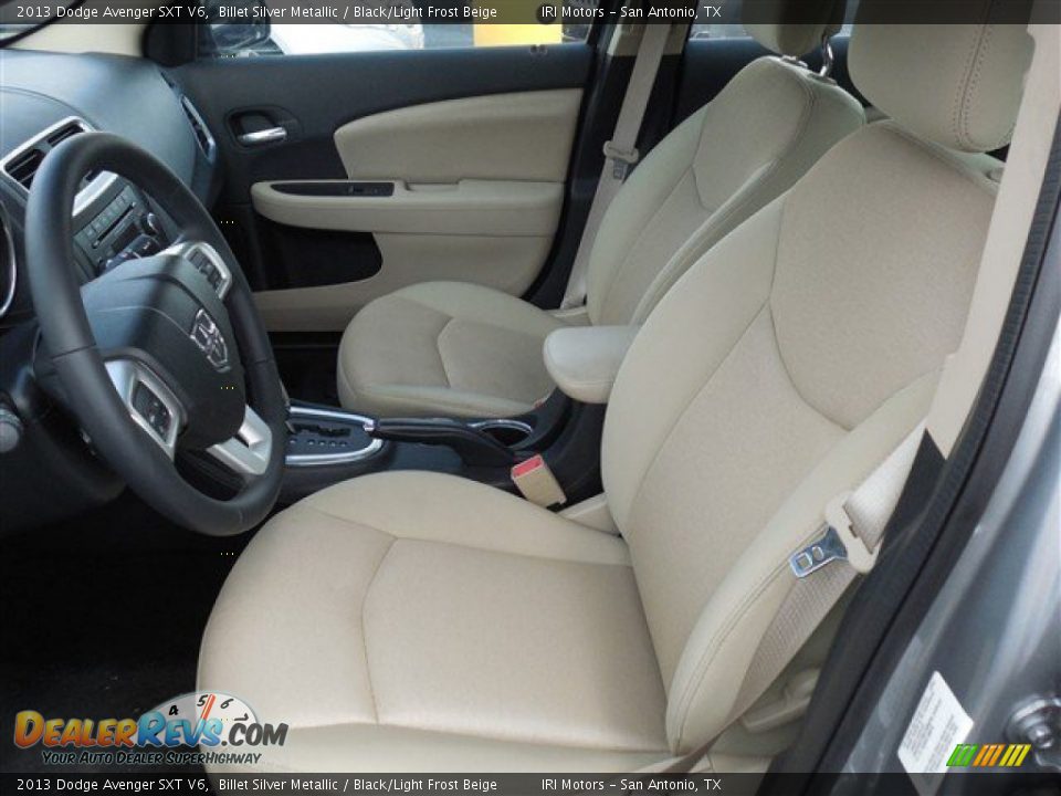 2013 Dodge Avenger SXT V6 Billet Silver Metallic / Black/Light Frost Beige Photo #14
