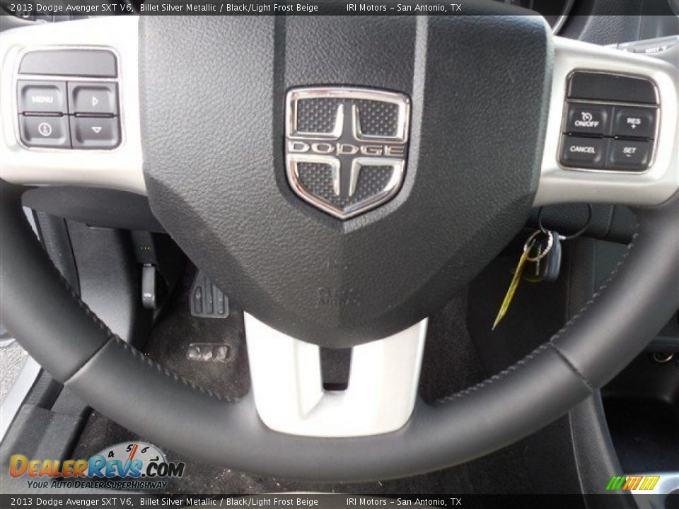 2013 Dodge Avenger SXT V6 Billet Silver Metallic / Black/Light Frost Beige Photo #23