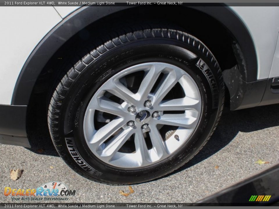 2011 Ford Explorer XLT 4WD White Suede / Medium Light Stone Photo #5
