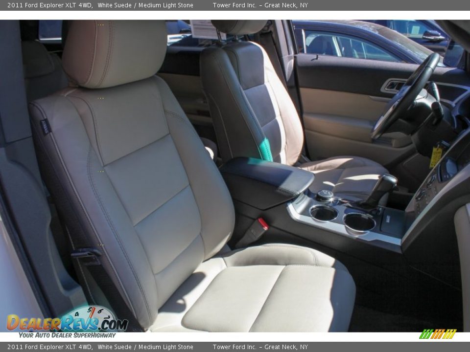 2011 Ford Explorer XLT 4WD White Suede / Medium Light Stone Photo #7