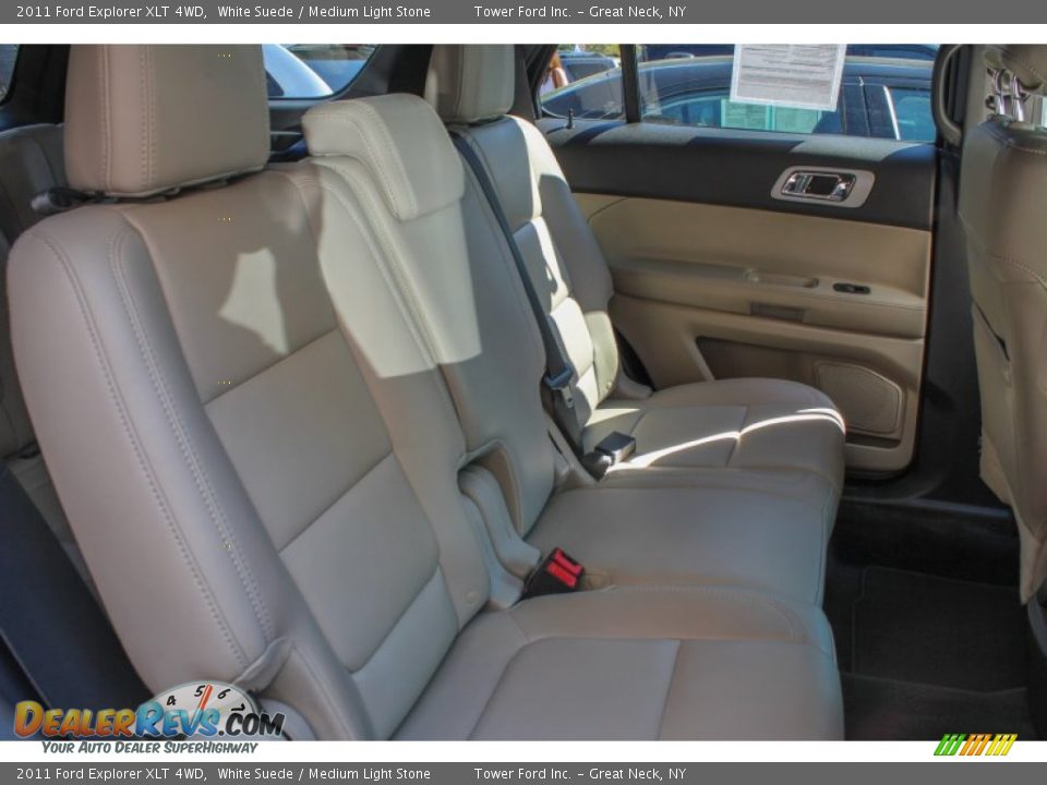 2011 Ford Explorer XLT 4WD White Suede / Medium Light Stone Photo #9