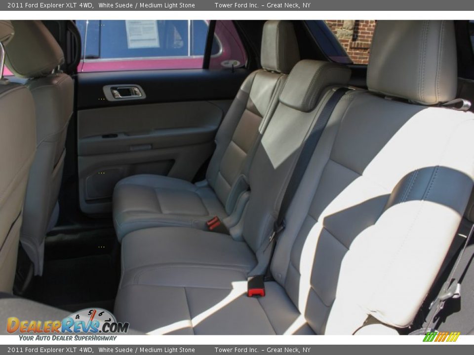 2011 Ford Explorer XLT 4WD White Suede / Medium Light Stone Photo #11