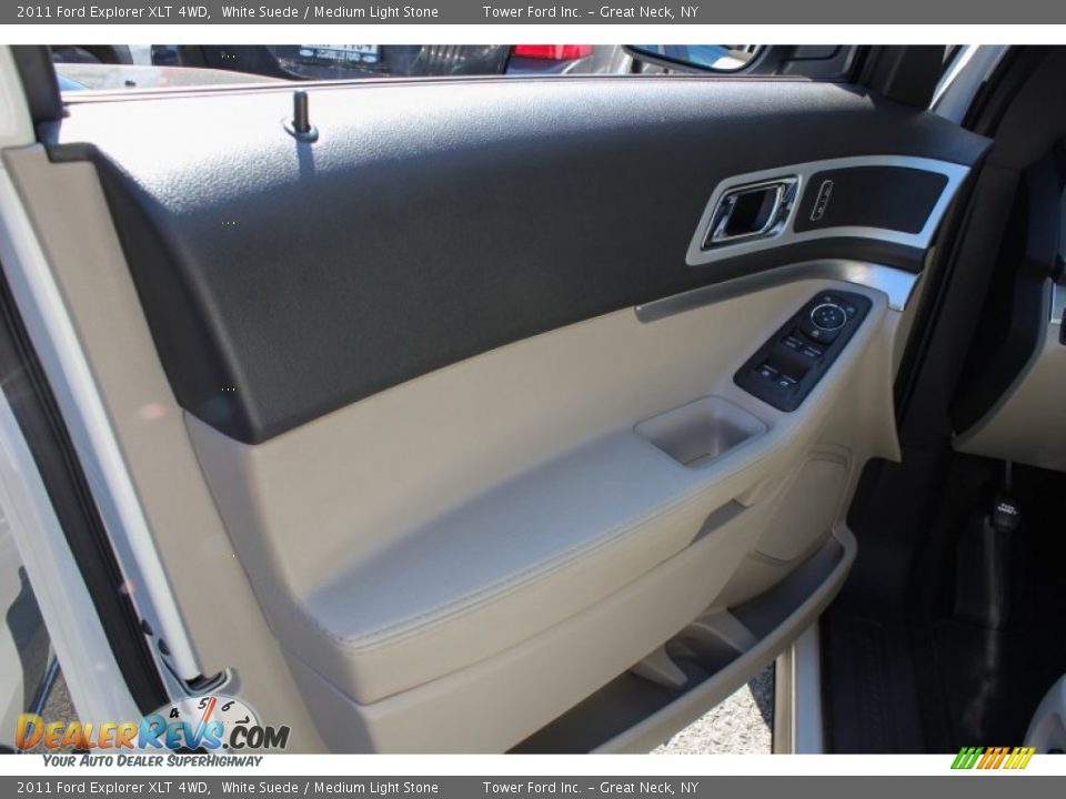 2011 Ford Explorer XLT 4WD White Suede / Medium Light Stone Photo #14