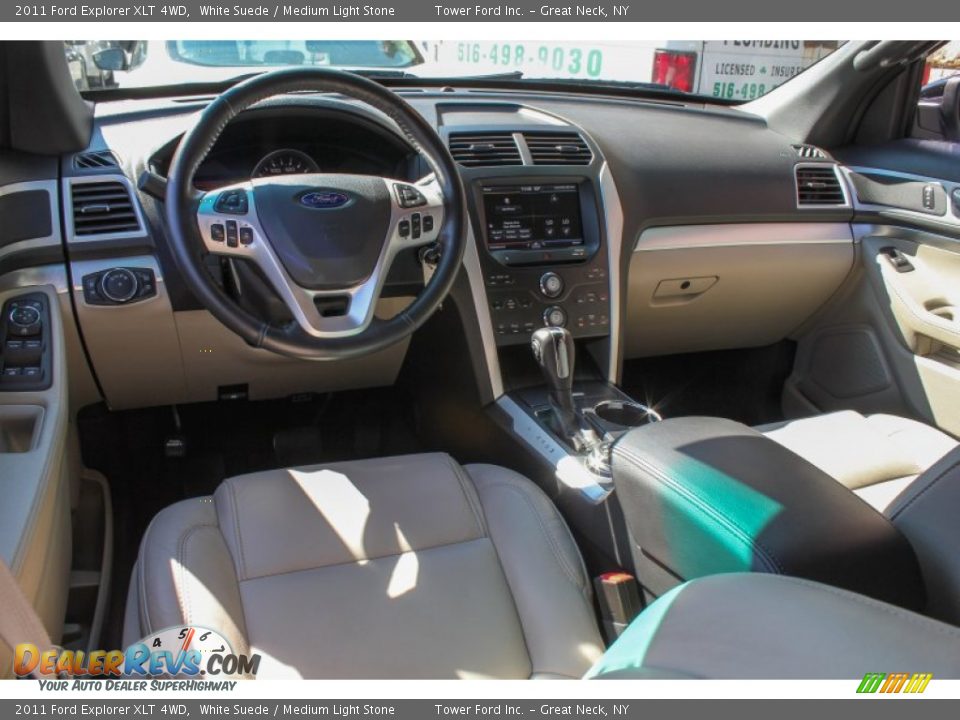 2011 Ford Explorer XLT 4WD White Suede / Medium Light Stone Photo #20