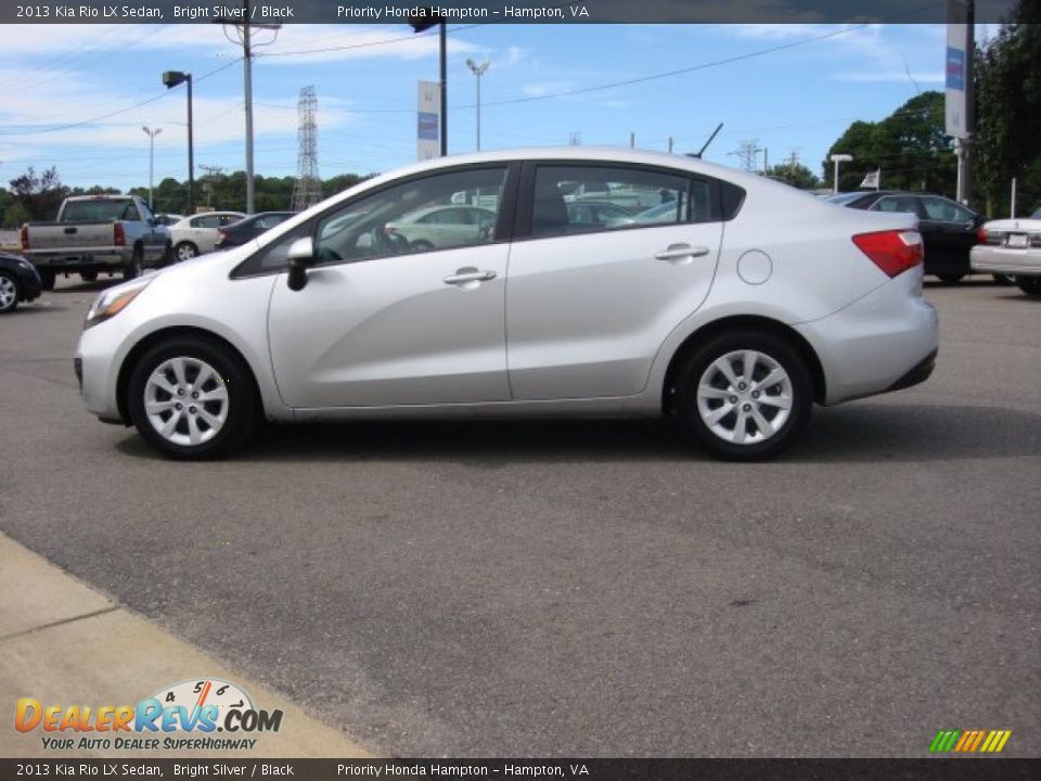 2013 Kia Rio LX Sedan Bright Silver / Black Photo #3