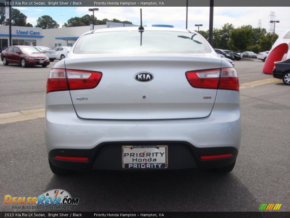 2013 Kia Rio LX Sedan Bright Silver / Black Photo #5