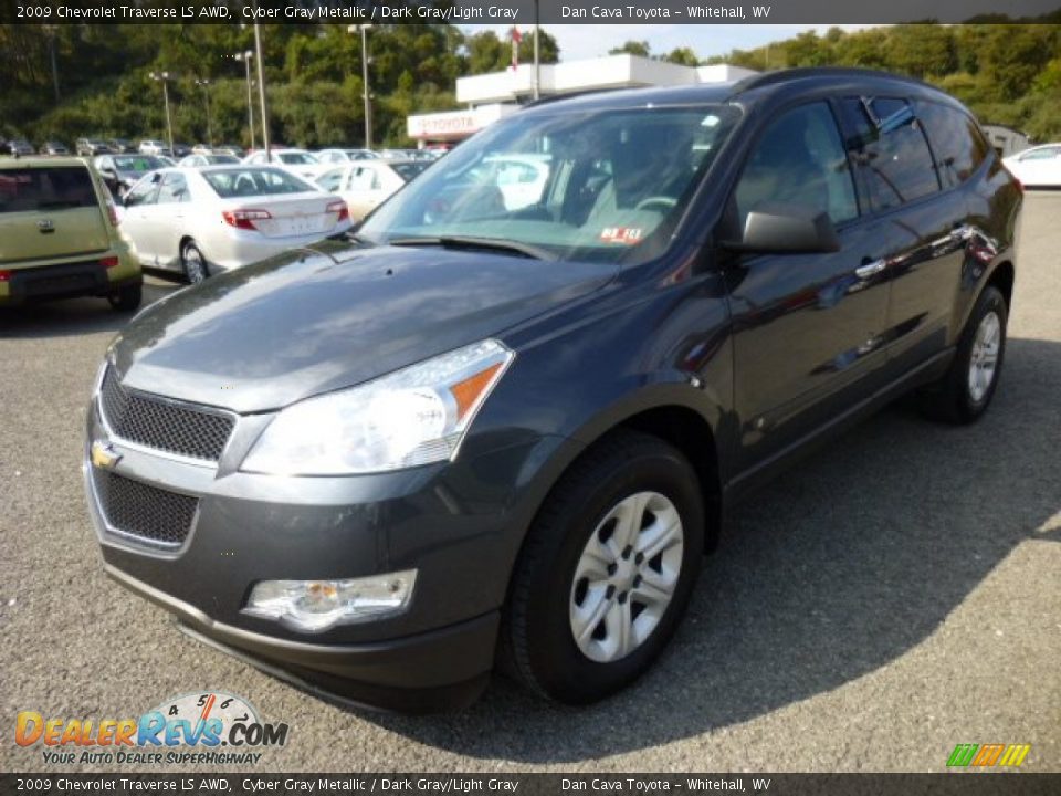 2009 Chevrolet Traverse LS AWD Cyber Gray Metallic / Dark Gray/Light Gray Photo #3