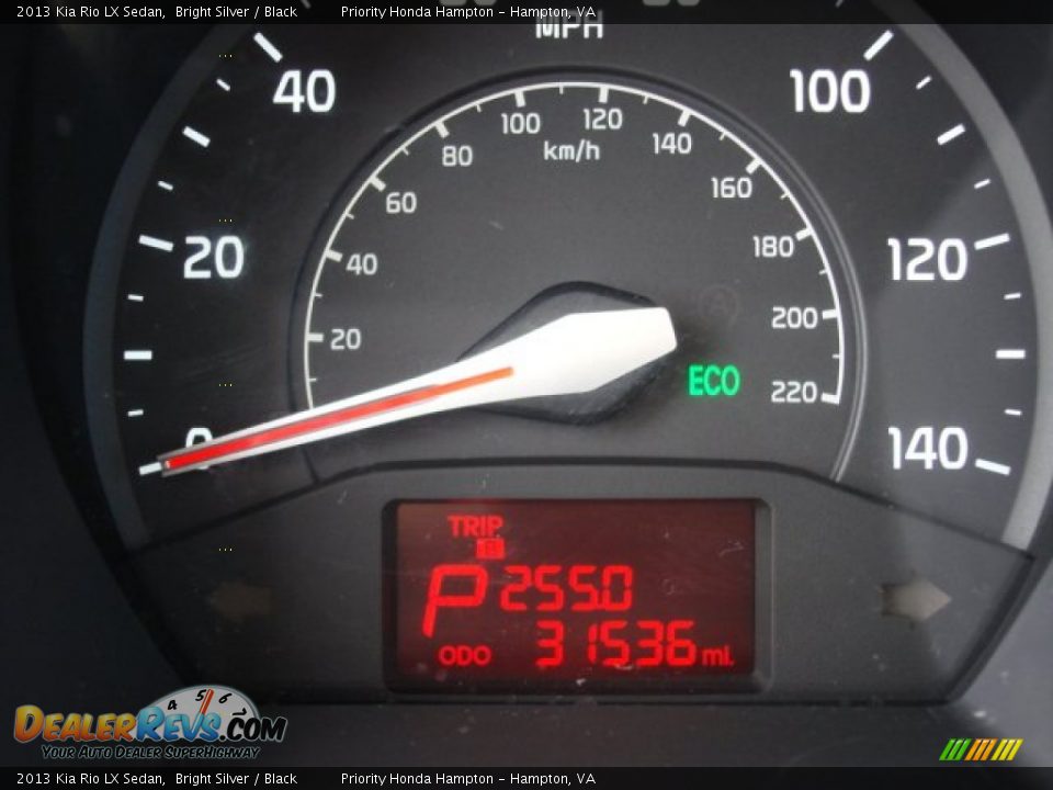 2013 Kia Rio LX Sedan Bright Silver / Black Photo #22