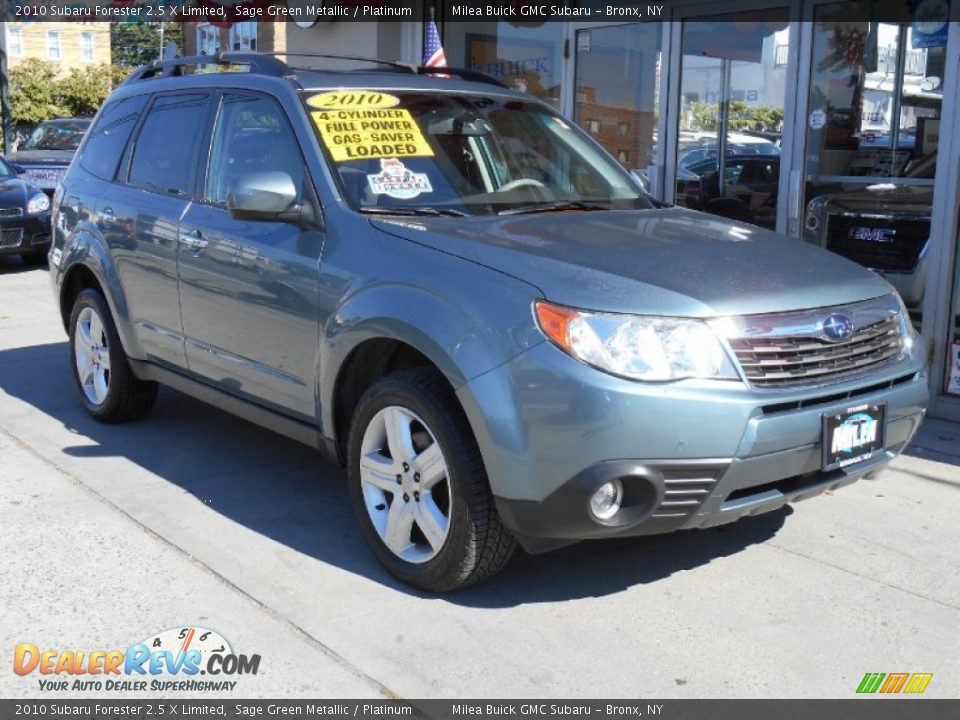 2010 Subaru Forester 2.5 X Limited Sage Green Metallic / Platinum Photo #1