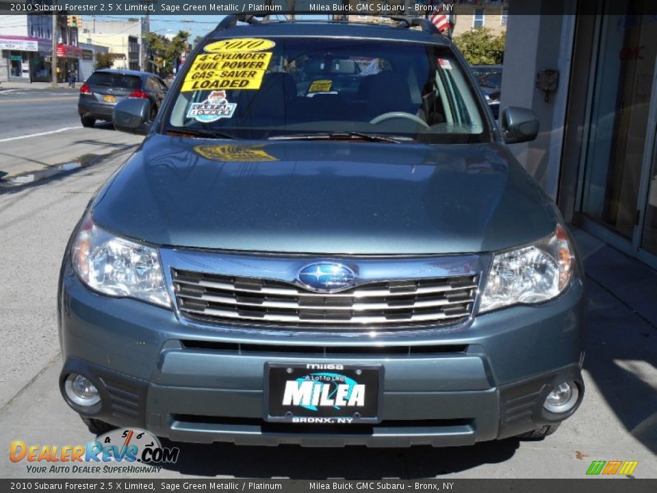 2010 Subaru Forester 2.5 X Limited Sage Green Metallic / Platinum Photo #2