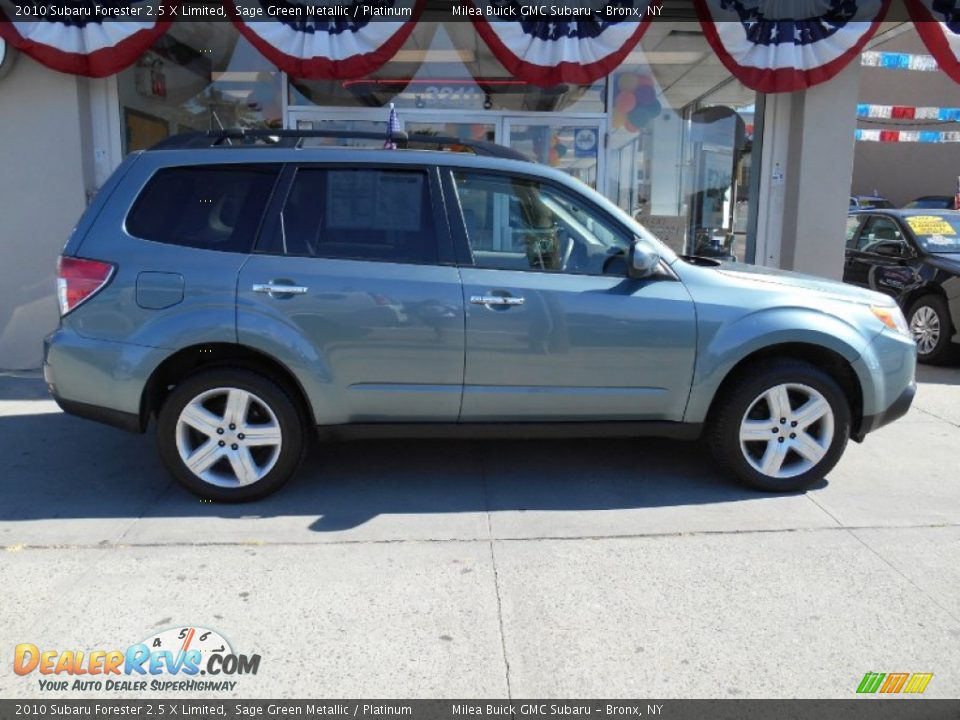 2010 Subaru Forester 2.5 X Limited Sage Green Metallic / Platinum Photo #3