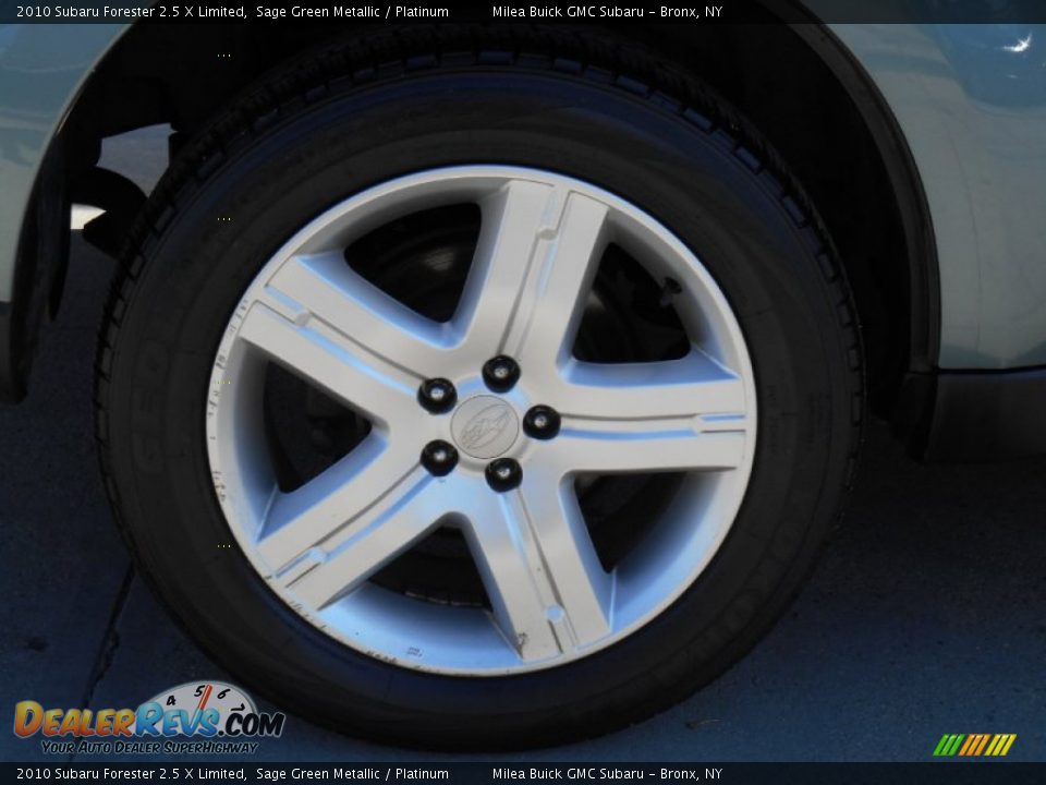 2010 Subaru Forester 2.5 X Limited Sage Green Metallic / Platinum Photo #4