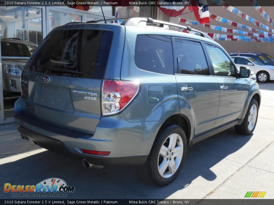 2010 Subaru Forester 2.5 X Limited Sage Green Metallic / Platinum Photo #5
