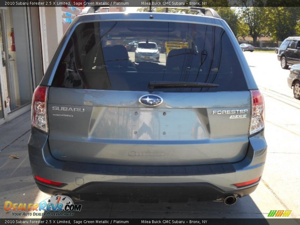 2010 Subaru Forester 2.5 X Limited Sage Green Metallic / Platinum Photo #6