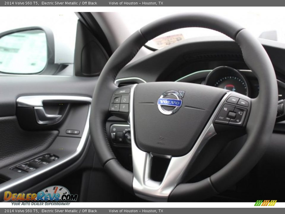 2014 Volvo S60 T5 Electric Silver Metallic / Off Black Photo #26