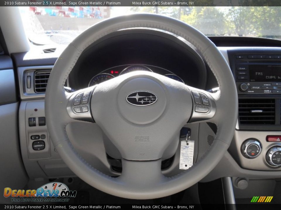 2010 Subaru Forester 2.5 X Limited Sage Green Metallic / Platinum Photo #12