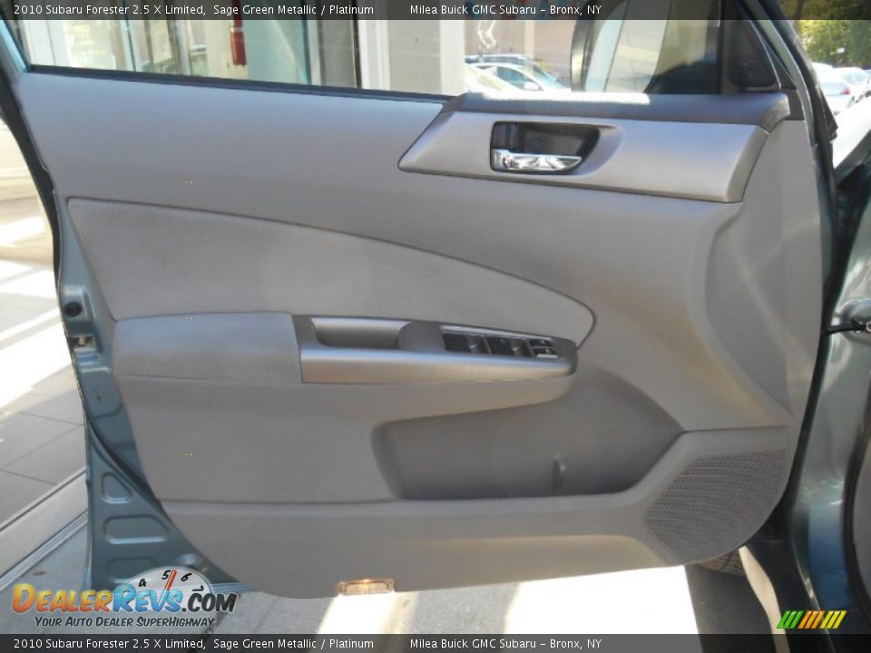 2010 Subaru Forester 2.5 X Limited Sage Green Metallic / Platinum Photo #14