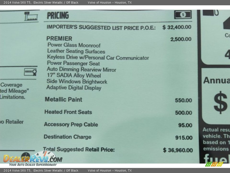 2014 Volvo S60 T5 Electric Silver Metallic / Off Black Photo #31