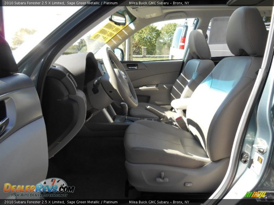 2010 Subaru Forester 2.5 X Limited Sage Green Metallic / Platinum Photo #15
