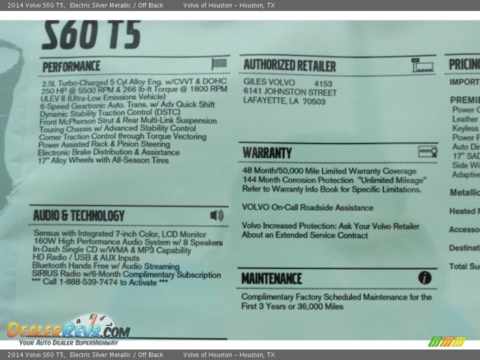 2014 Volvo S60 T5 Electric Silver Metallic / Off Black Photo #32