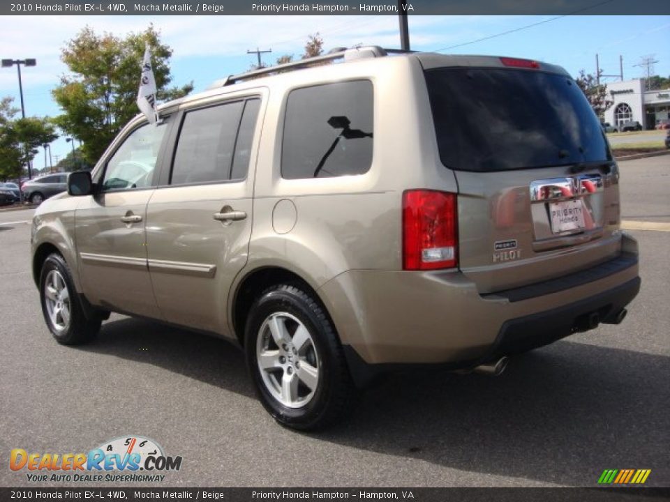 2010 Honda Pilot EX-L 4WD Mocha Metallic / Beige Photo #4