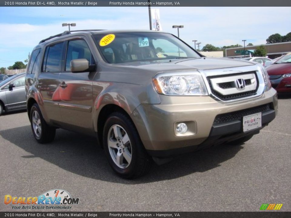 2010 Honda Pilot EX-L 4WD Mocha Metallic / Beige Photo #7