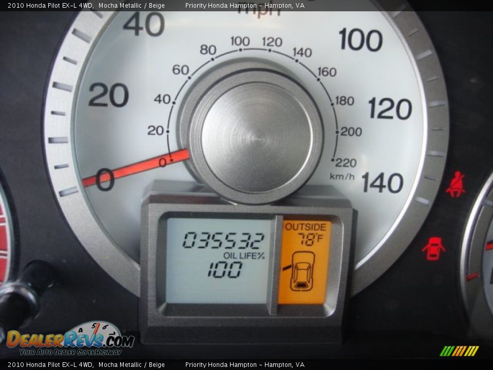 2010 Honda Pilot EX-L 4WD Mocha Metallic / Beige Photo #20