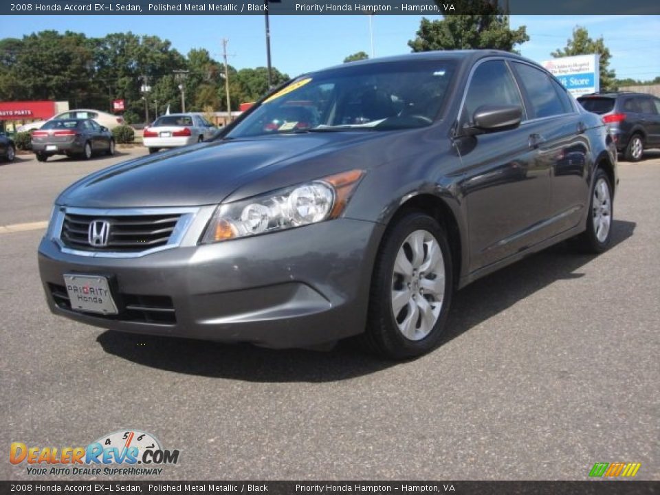 2008 Honda Accord EX-L Sedan Polished Metal Metallic / Black Photo #1
