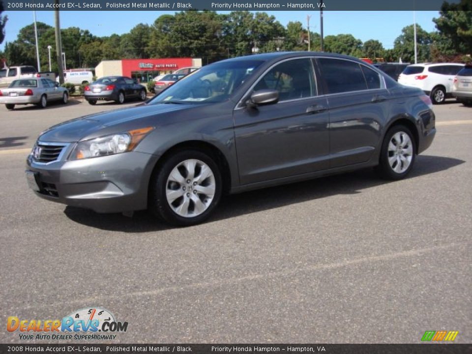 2008 Honda Accord EX-L Sedan Polished Metal Metallic / Black Photo #2