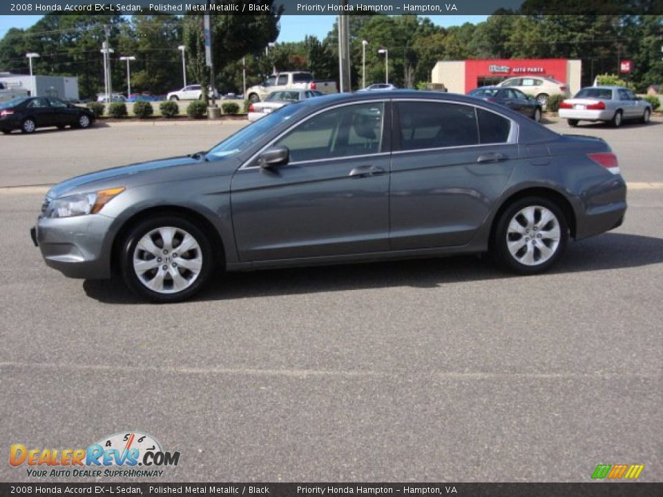 2008 Honda Accord EX-L Sedan Polished Metal Metallic / Black Photo #3