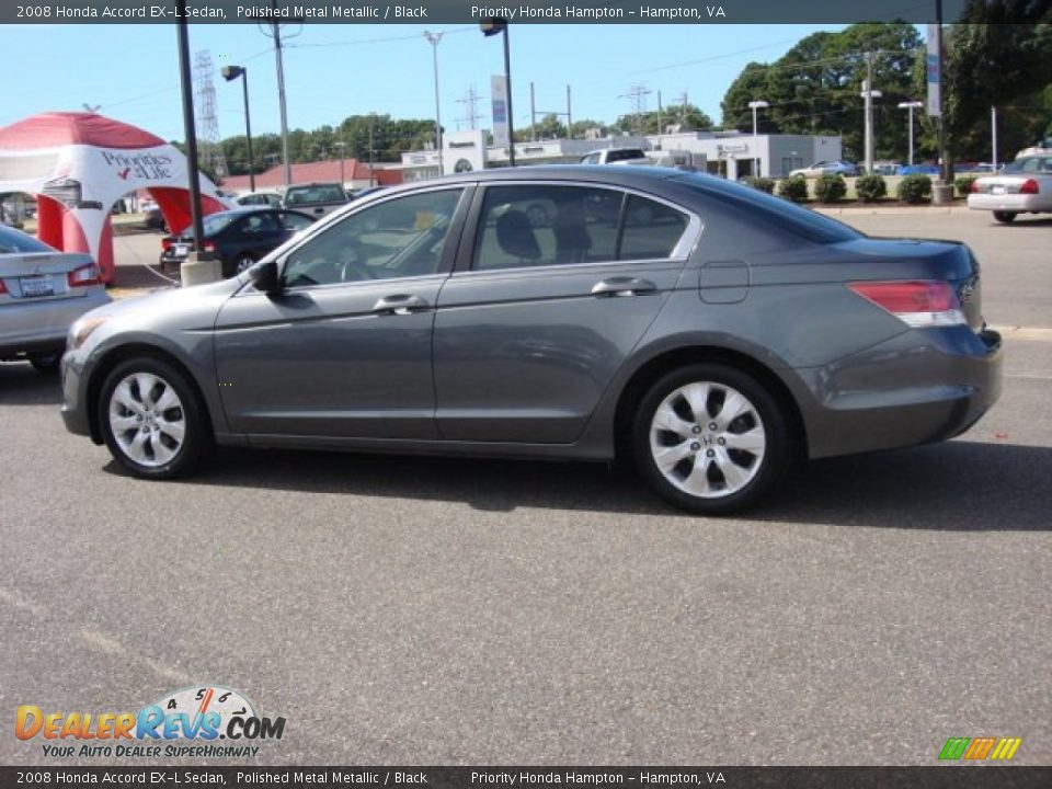 2008 Honda Accord EX-L Sedan Polished Metal Metallic / Black Photo #4