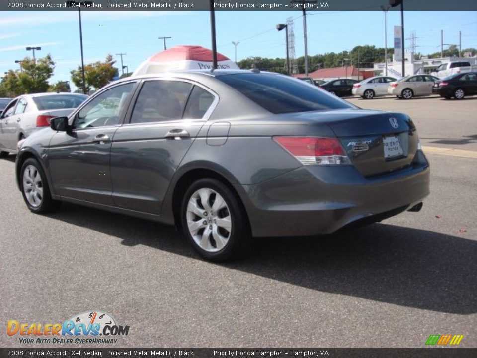 2008 Honda Accord EX-L Sedan Polished Metal Metallic / Black Photo #5