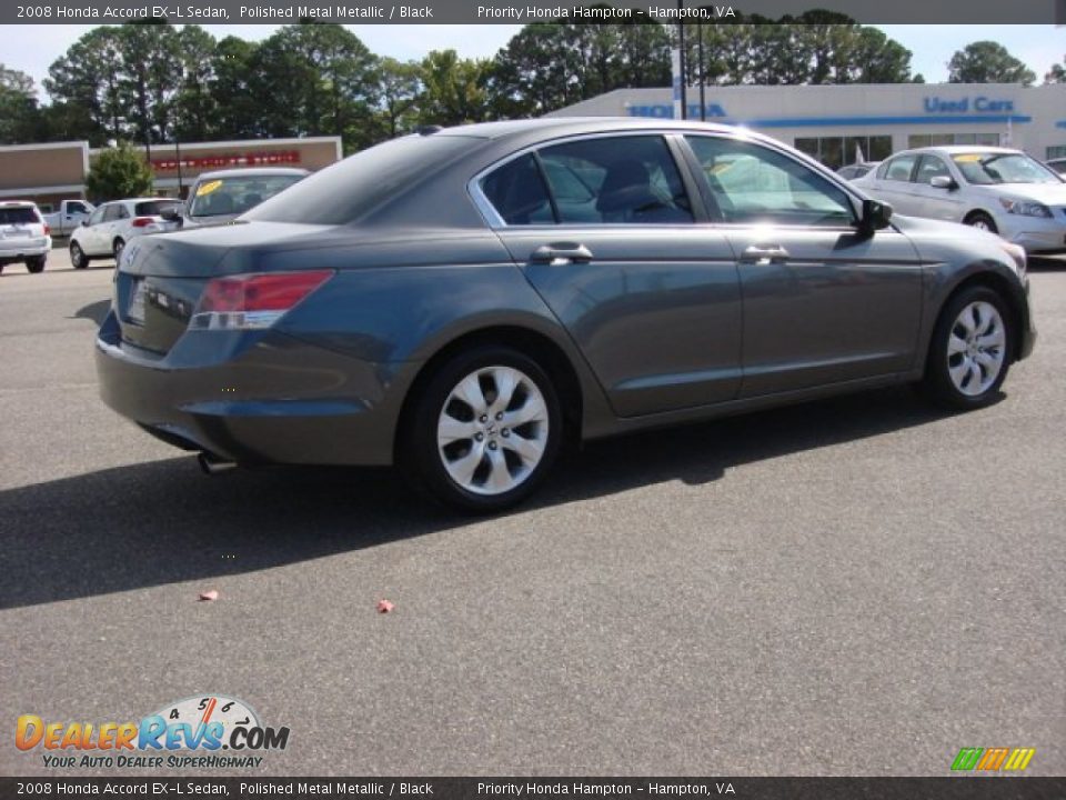 2008 Honda Accord EX-L Sedan Polished Metal Metallic / Black Photo #6