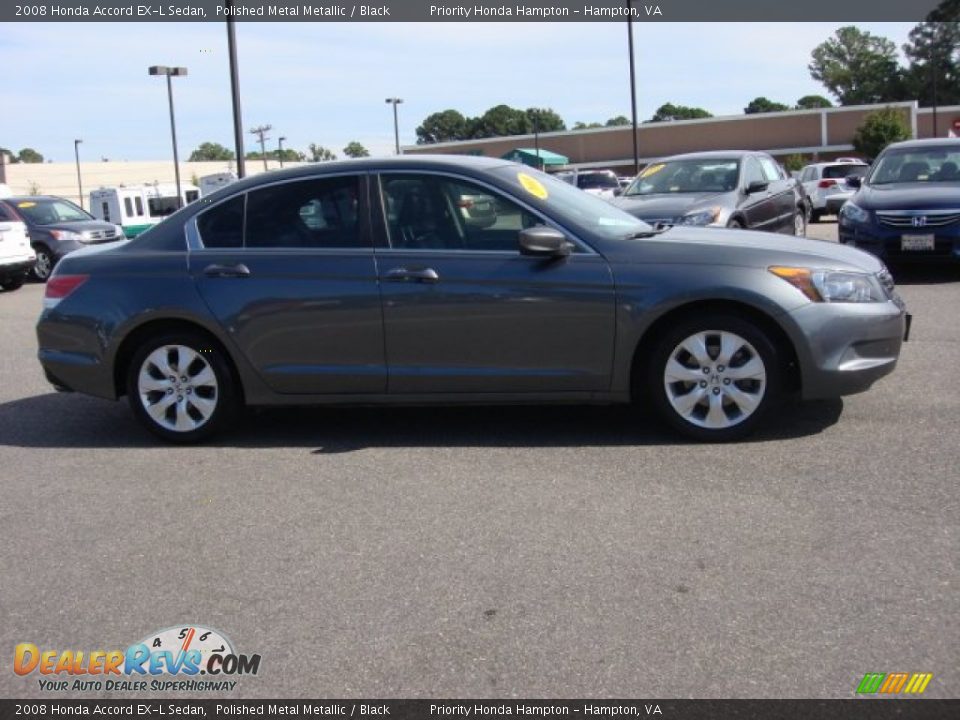 2008 Honda Accord EX-L Sedan Polished Metal Metallic / Black Photo #7