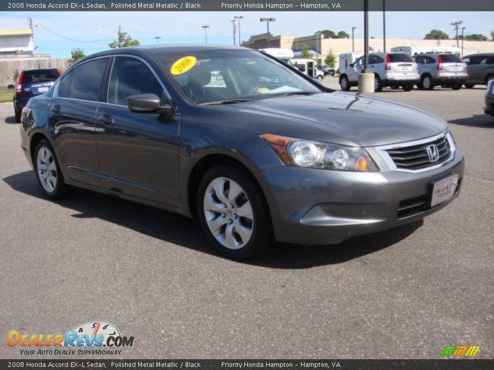 2008 Honda Accord EX-L Sedan Polished Metal Metallic / Black Photo #8
