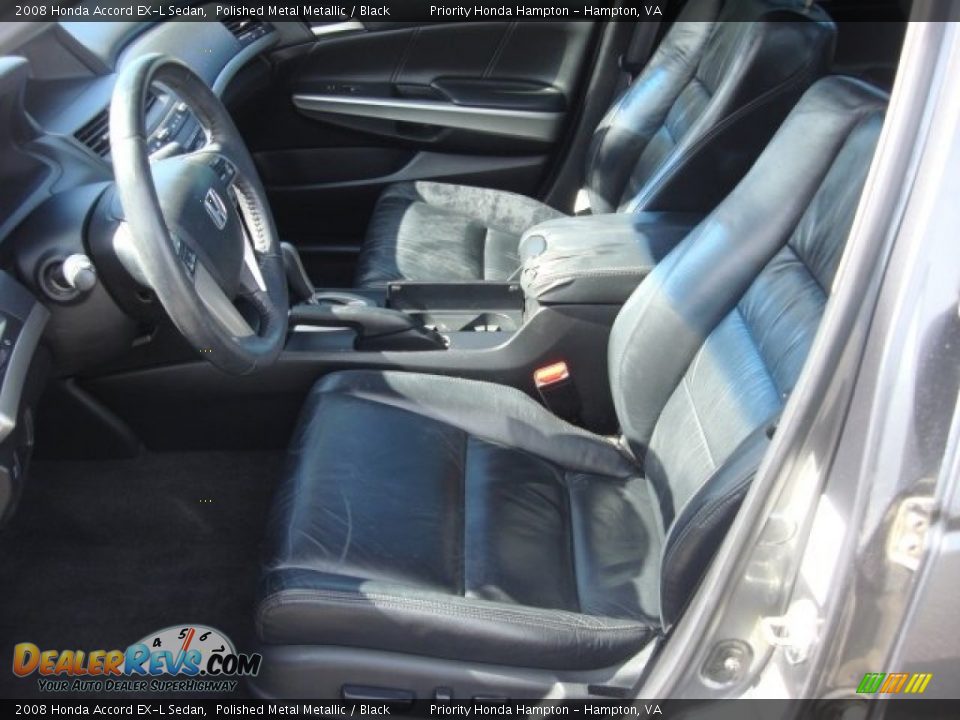 2008 Honda Accord EX-L Sedan Polished Metal Metallic / Black Photo #10
