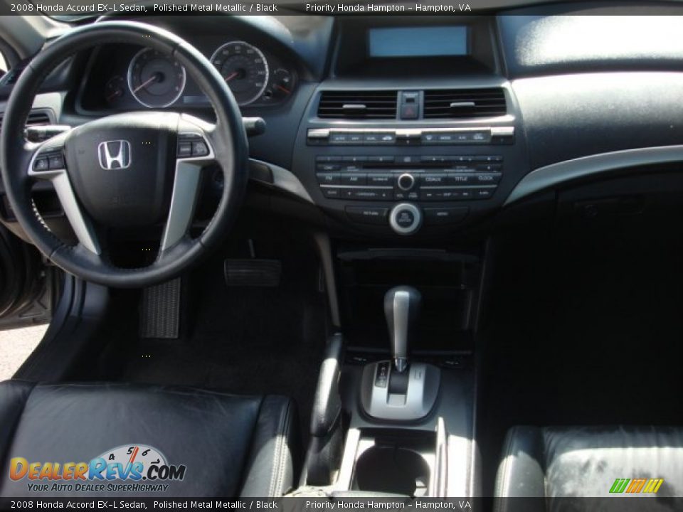 2008 Honda Accord EX-L Sedan Polished Metal Metallic / Black Photo #13