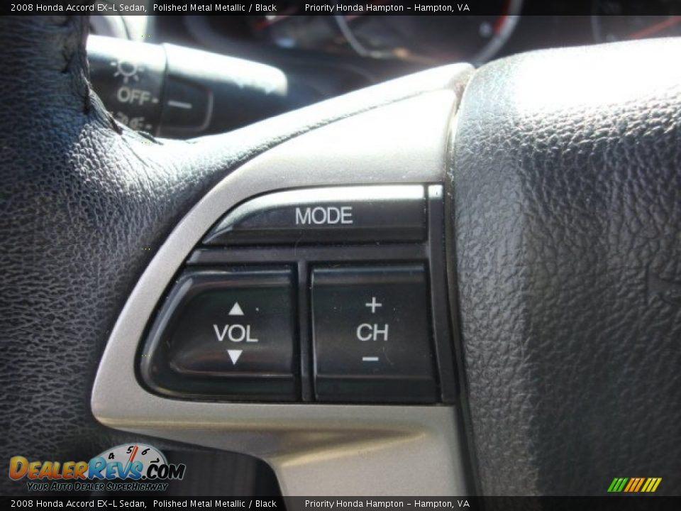 2008 Honda Accord EX-L Sedan Polished Metal Metallic / Black Photo #17