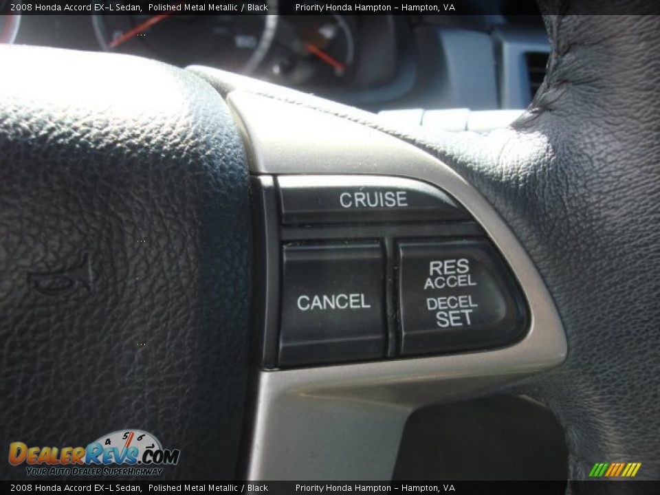 2008 Honda Accord EX-L Sedan Polished Metal Metallic / Black Photo #18