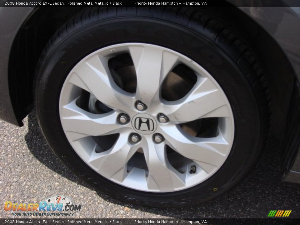 2008 Honda Accord EX-L Sedan Polished Metal Metallic / Black Photo #23