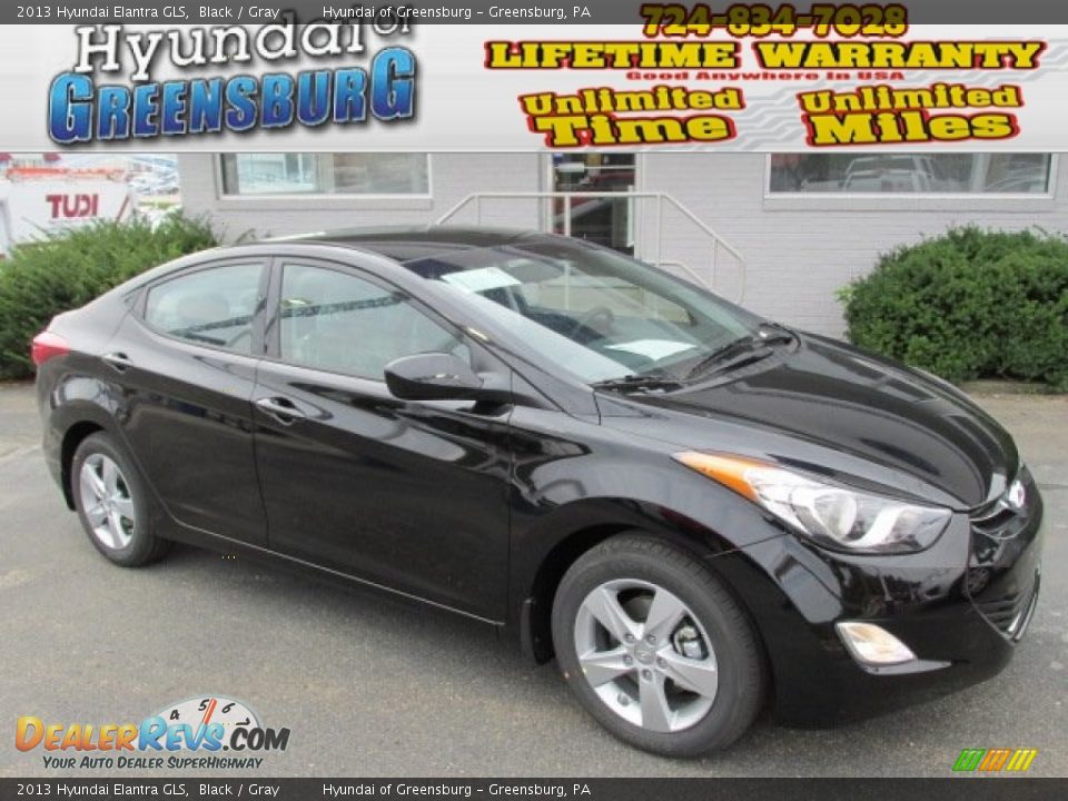 2013 Hyundai Elantra GLS Black / Gray Photo #1