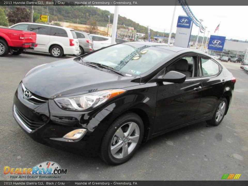 2013 Hyundai Elantra GLS Black / Gray Photo #5