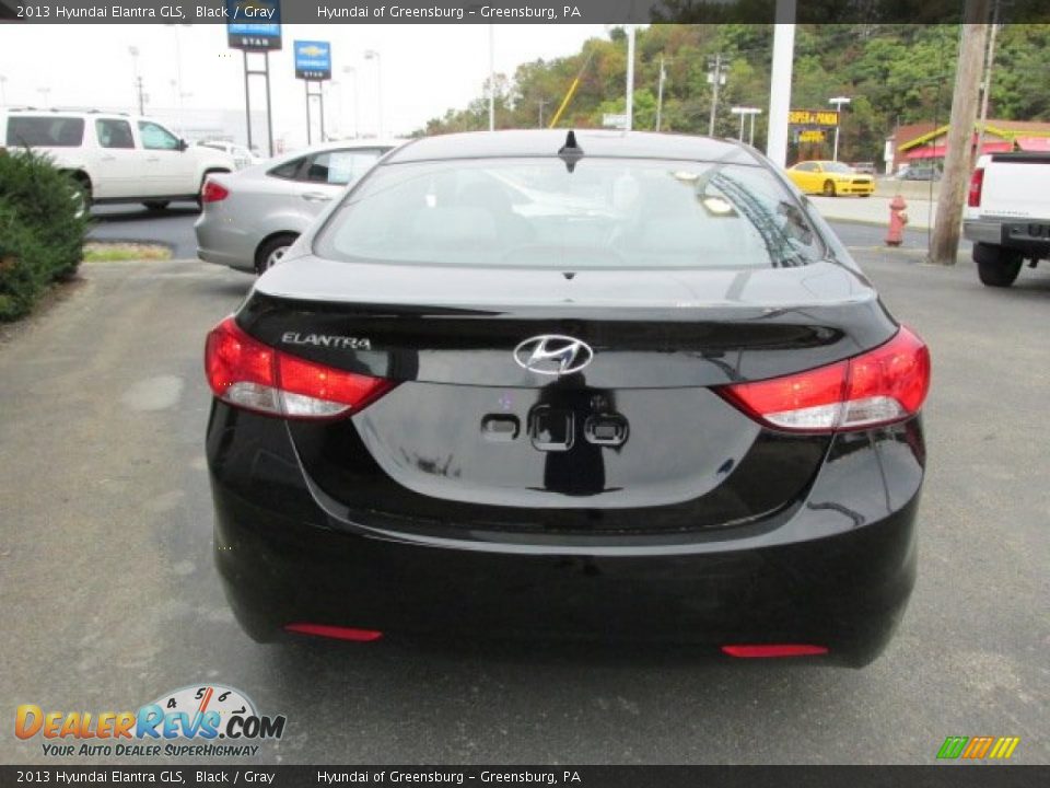 2013 Hyundai Elantra GLS Black / Gray Photo #6