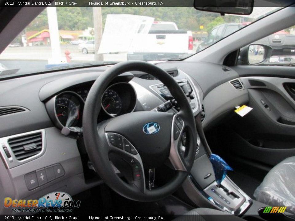 2013 Hyundai Elantra GLS Black / Gray Photo #7