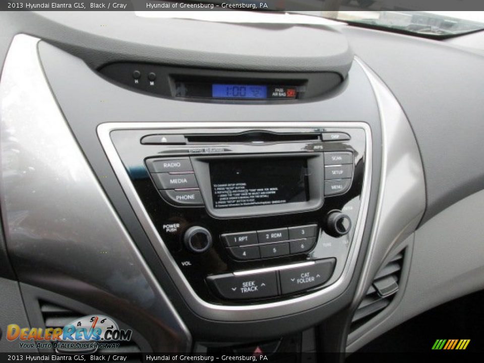 2013 Hyundai Elantra GLS Black / Gray Photo #10