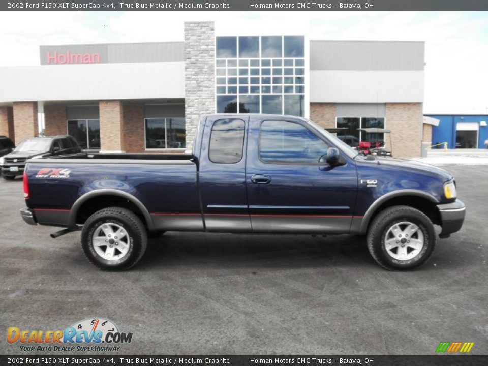 2002 Ford F150 XLT SuperCab 4x4 True Blue Metallic / Medium Graphite Photo #1