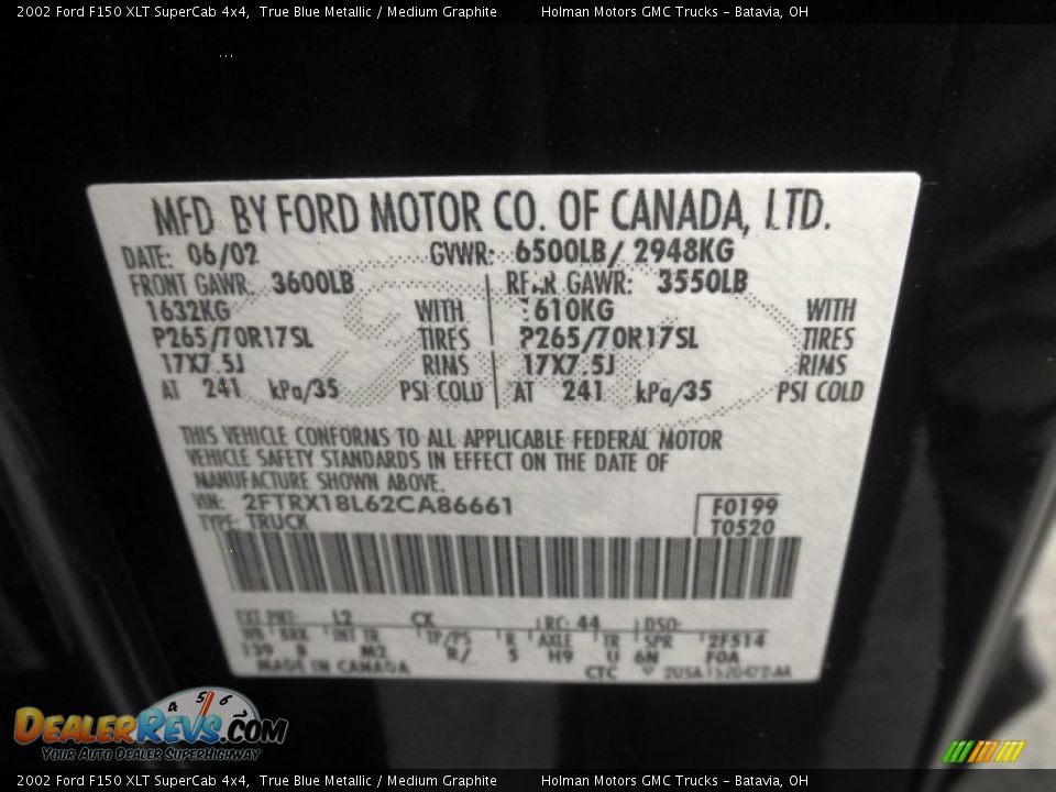 2002 Ford F150 XLT SuperCab 4x4 True Blue Metallic / Medium Graphite Photo #6