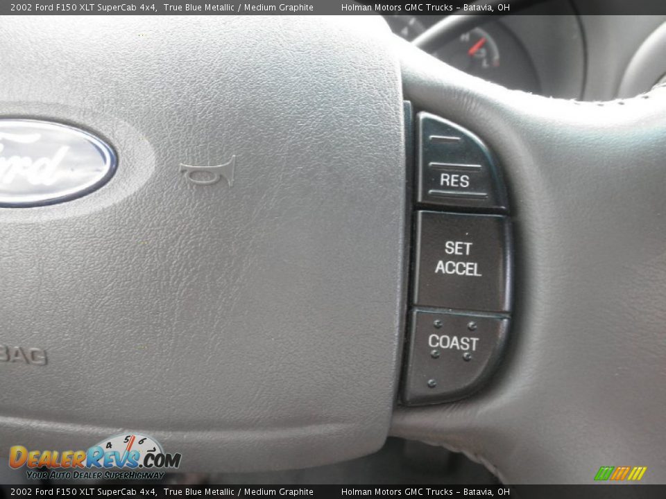 2002 Ford F150 XLT SuperCab 4x4 True Blue Metallic / Medium Graphite Photo #12