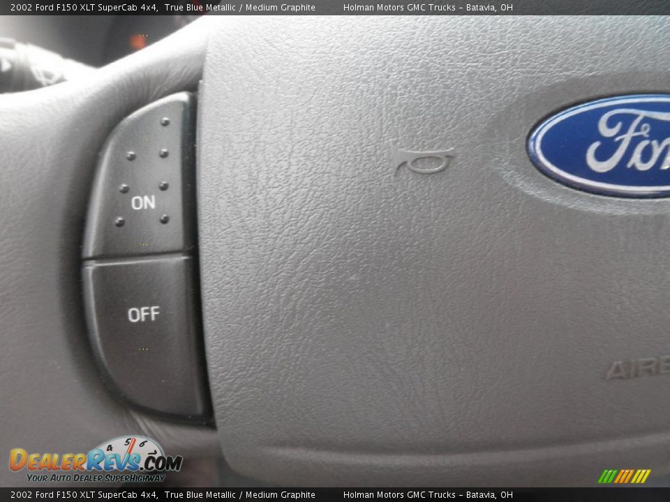 2002 Ford F150 XLT SuperCab 4x4 True Blue Metallic / Medium Graphite Photo #13