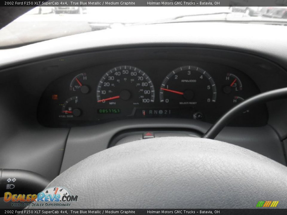 2002 Ford F150 XLT SuperCab 4x4 True Blue Metallic / Medium Graphite Photo #14